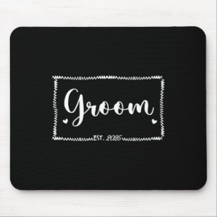 Mousepad Noivo Est. 2025 Casamento Marido Correspondente Re
