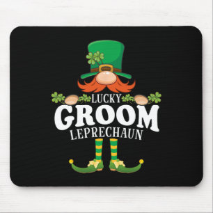 Mousepad Noivo Sortudo Leprechaun Engraçado Dia de São Patr