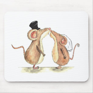 Mousepad Noivos - beijando ratos - presente para Wedding