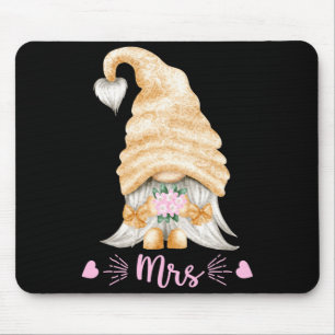 Mousepad Noivos engraçados senhora e senhor gnomo casamento