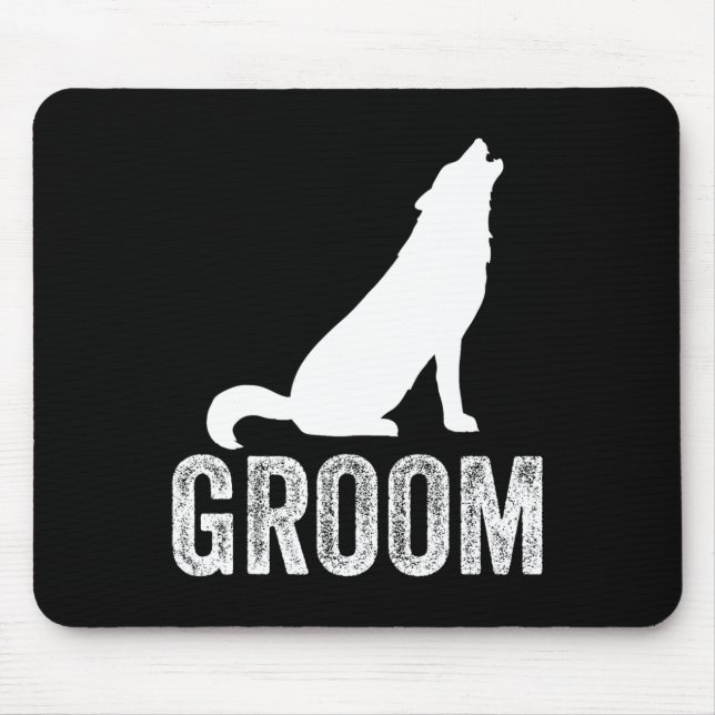 Mousepad Noivos Lobo Solteirão Casamento Equipe de Noivos F (Frente)
