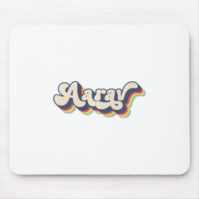 Mousepad Nome Aarav Nome Sobrenome Personalizado Aarav P (Frente)