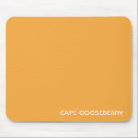 Mousepad Nome amarelo de Cape Gooseberry<br><div class="desc">Cabo Gooseberry, também conhecido como Physalis, é uma planta da família da sombra noturna, cujas bagas cultivam dentro a protetora de paparia calyx. Aqui, a cor amarela quente distintiva da baga dá o seu nome a uma das cores assinaturas da Nomencolor.</div>