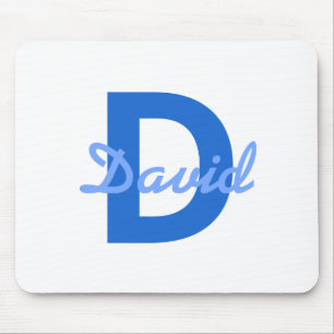 Mousepad Nome Azul e Monograma
