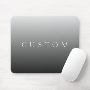 Mousepad Nome Clássico ou Palavra   Gradiente Cinza