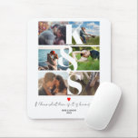 Mousepad Nome da Colagem de Fotografias Presente do Casal I<br><div class="desc">Nome da Colagem de Fotografias Presente do Casal Inicial para Ele</div>