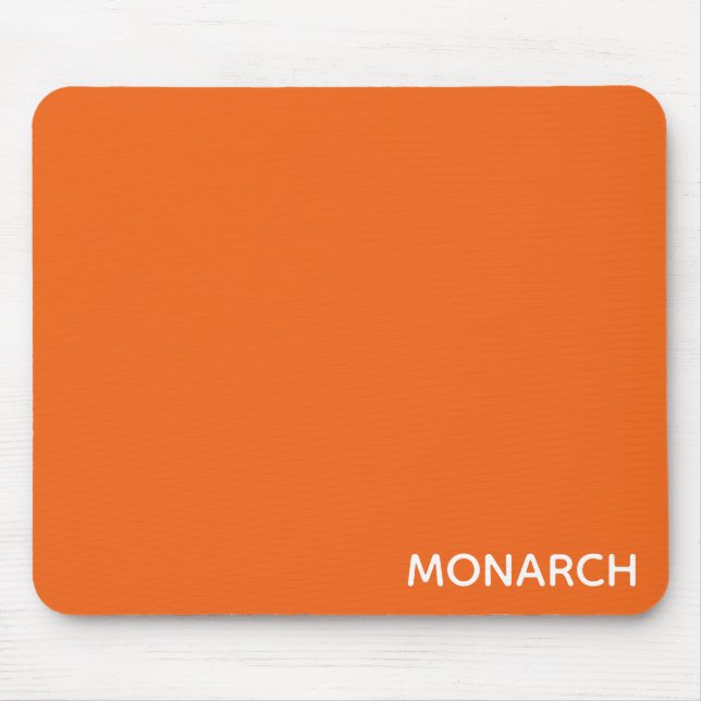 Mousepad Nome da cor laranja da borboleta monarca (Frente)