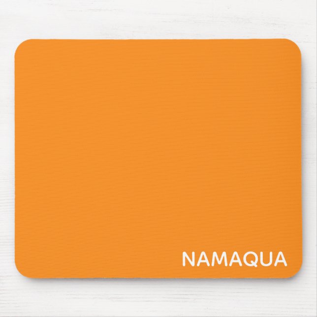 Mousepad Nome da cor laranja Namaqua (Frente)