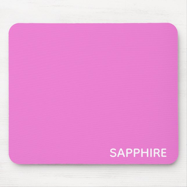 Mousepad Nome da cor rosa de apphire (Frente)