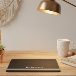 Mousepad Nome da Escritura Minimalista Meia-Noite Preta