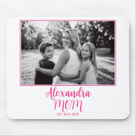 Mousepad Nome da Mãe Estabelecida em Letra Rosa Foto