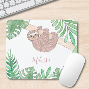 Mousepad Nome da Selva de Corte Rosa-Rosa Esbranquiçada