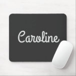Mousepad Nome da Tipografia de Script Mínimo Cujo Texto é P<br><div class="desc">Texto Mínimo Escrita Custa Nome Pad Branco Negro Mouse</div>