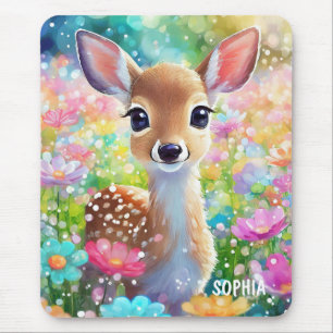 Mousepad Nome das Meninas Personalizadas de Animais Cultos