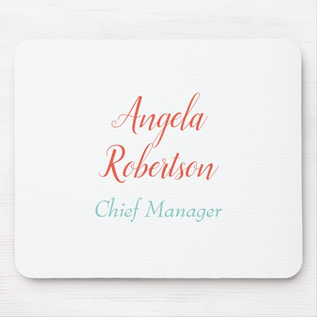 Mousepad Nome de adição simples e moderno (Frente)