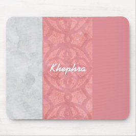 Mousepad Nome de Aquarela da Cinza Rosa-Rosa-Rosa