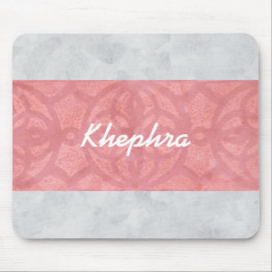 Mousepad Nome de Aquarela da Cinza Rosa-Rosa-Rosa