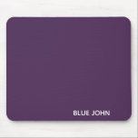 Mousepad Nome de cor azul John púrpura<br><div class="desc">Nome de cor azul John púrpura</div>