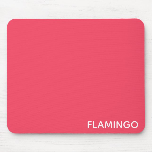 Mousepad Nome de cor rosa Flamingo (Frente)