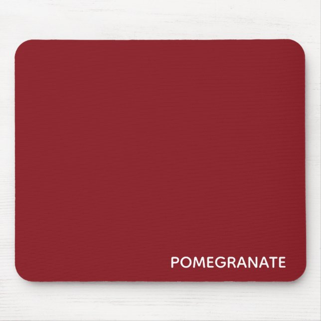 Mousepad Nome de cor vermelha do romã (Frente)