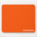 Mousepad Nome de cor vermelha do salmão<br><div class="desc">Os persimmons,  ou fruta de nádegas,  têm uma cor laranja-vermelha intensa.</div>