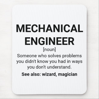 Mousepad Nome de Definição de Engenheiro Mecânico