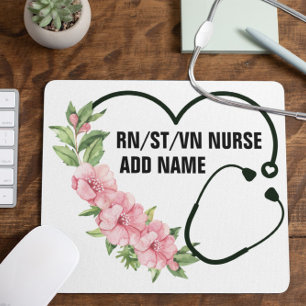 Mousepad Nome de Enfermeiro Veterano Registrado por Estudan