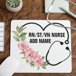 Mousepad Nome de Enfermeiro Veterano Registrado por Estudan