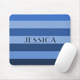 Mousepad Nome de Padrão Azul Moderno