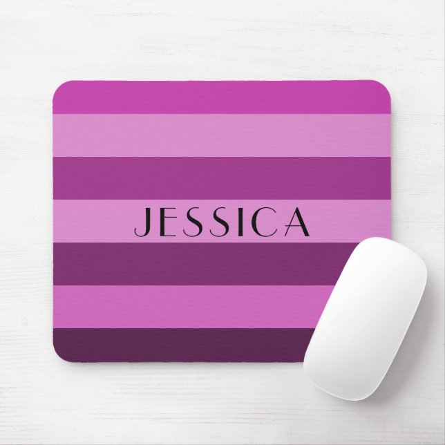 Mousepad Nome de Padrão Rosa Moderno (Com mouse)