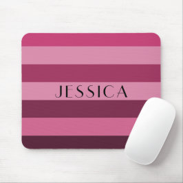 Mousepad Nome de Padrão Rosa Moderno