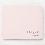 Mousepad Nome de Script Simples Rosa Personalizado do Luxo<br><div class="desc">Design de nome de script minimalista moderno de chic em fundo cor-de-rosa pincelado editável, simples e elegante, personalize o seu próprio mouse personalizado. Personalize-o com a cor de fundo de sua escolha.</div>