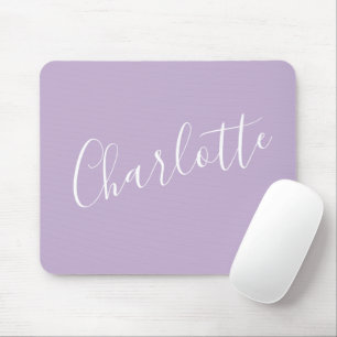 Mousepad Nome de Tipografia de Roteiro Moderno Flor de Orqu