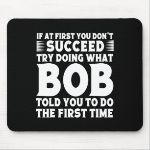 Mousepad Nome do BOB Piada de Natal Personalizada do Aniver