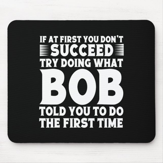 Mousepad Nome do BOB Piada de Natal Personalizada do Aniver (Frente)