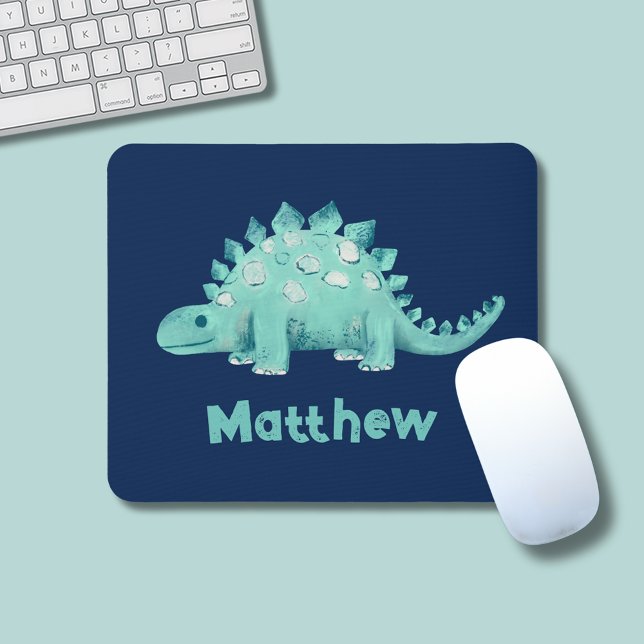Mousepad Nome do Dinossaur Stegosaurus (Stegosaurus dinosaur mouse mat pad with personalized name)
