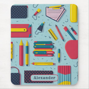 Mousepad Nome do Padrão de Regresso Moderno a Suprimentos E
