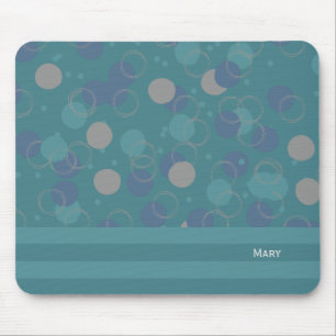 Mousepad Nome do Padrão dos Círculos Azuis Clássicos Modern