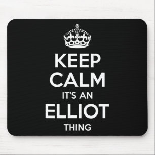 Mousepad Nome do Presente Elliot Mantenha Calma Piada Perso