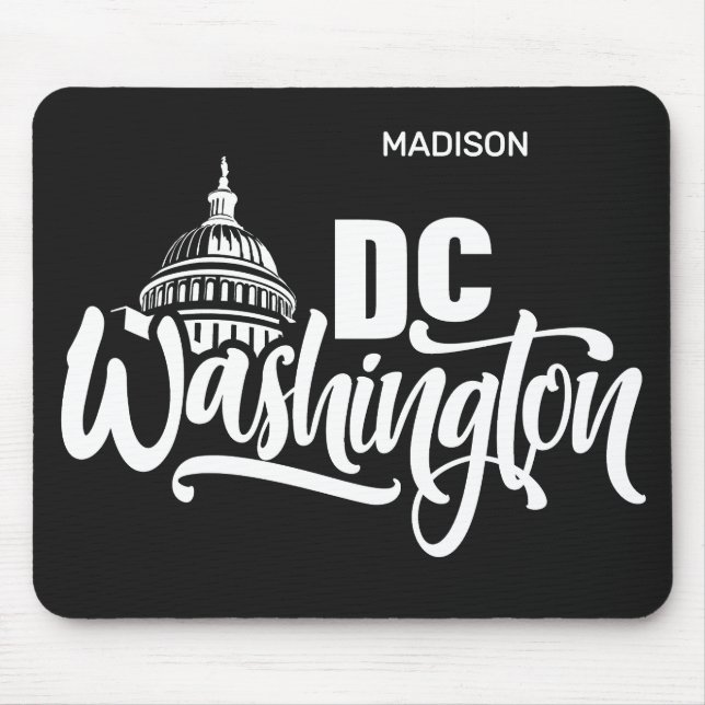 Mousepad Nome e Cor Personalizados Washington DC (Frente)