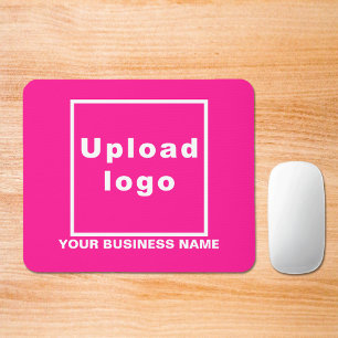 Mousepad Nome e logotipo da empresa no mouse rosa Pad