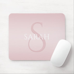 Mousepad Nome e Monograma do Comboio Cor-de-Rosa Espelho Mo