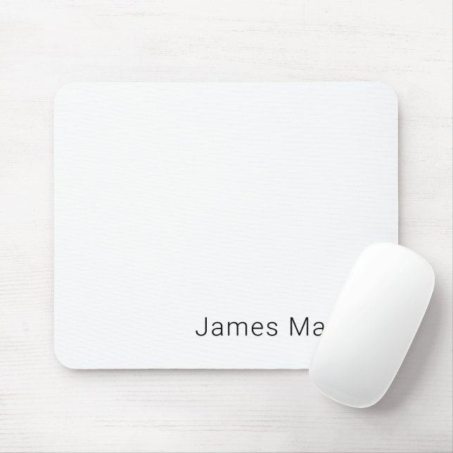 Mousepad Nome editável minimalista simples ou outro texto (Com mouse)