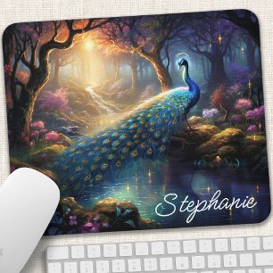 Mousepad Nome Fantasia Pavão Enfeitiçado Design