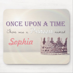 Mousepad Nome feito sob encomenda "uma vez" princesa Coroa
