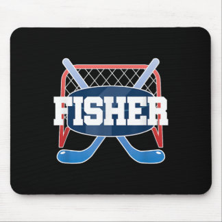 Mousepad Nome Fisher Meninos Hóquei Jogar Rink de Gelo Camp