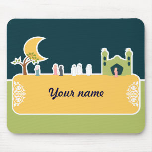 Mousepad Nome islâmico bonito dos muçulmanos dos desenhos