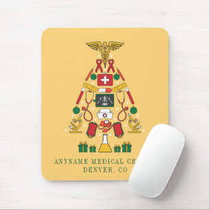Mousepad  Nome médico enfermeiro da árvore de Natal