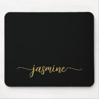 Nome Monograma Personalizado Preto Simples Feminin