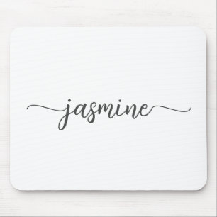 Mousepad Nome Monograma Personalizado Simples Feminino Bran